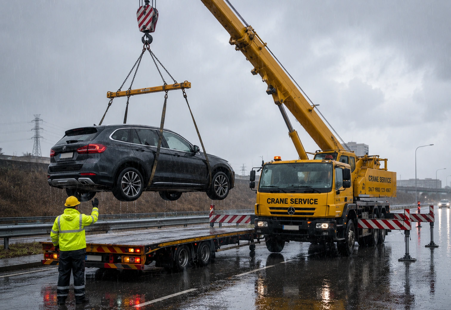 Vehicle Crane Lifting